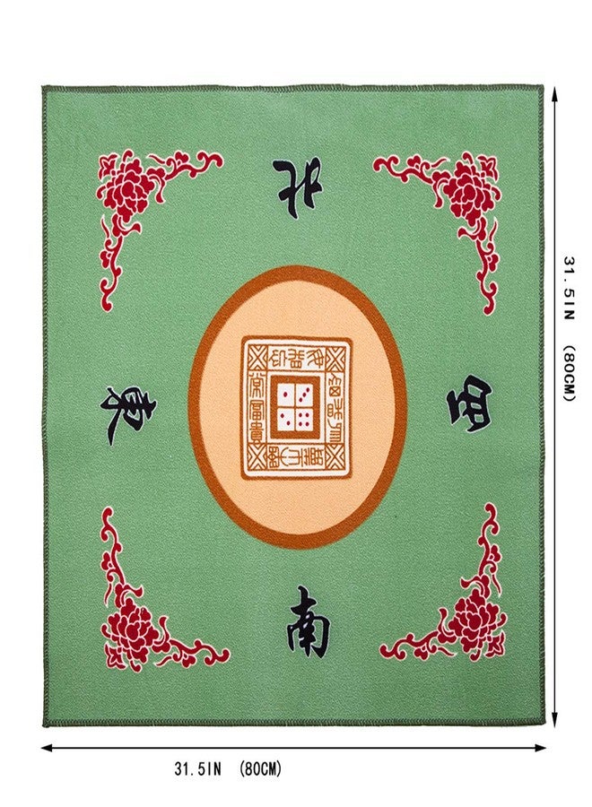 TJ Global Universal Mahjong/Paigow/Card/Game Table Cover 31.5" x 31.5" (80cm x 80cm) (Green) - Image 2